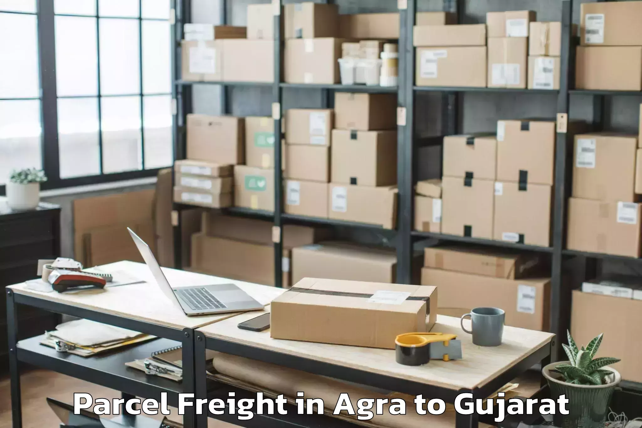 Hassle-Free Agra to Jamnagar Parcel Freight